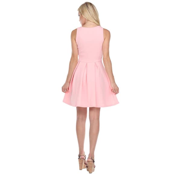 Womens White Mark Sleeveless Fit & Flare Dress