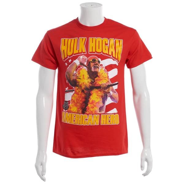 Young Mens WWE Hulk Hogan Real Hero Short Sleeve Graphic Tee