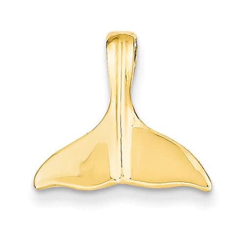 Gold Classics&#40;tm&#41; 14kt. 3-D Whale Tail Slide Charm - image 