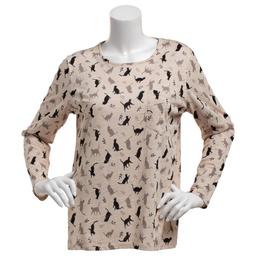 Plus Size Architect(R) Long Sleeve Slub Cat Leaf Tee
