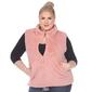 Plus Size White Mark Zip Up Sherpa Vest - image 11