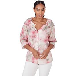 Plus Size Skye''s The Limit Contemporary Utility Notched Neck Top
