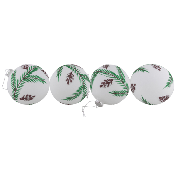 Northlight 4ct. Glittered Glass Ball Christmas Ornaments