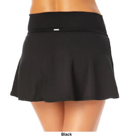 Womens Anne Cole Solid Wide Band Rock Swim Skirt