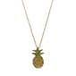 Yellow Plated Pineapple Pendant Necklace with Crystals - image 1