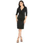 Womens 24/7 Comfort Apparel Draped Knee Length Dress - image 1