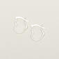 Kids Sterling Silver Heart Hoop Earrings - image 1