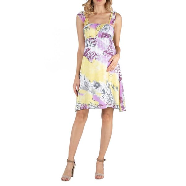 Womens 24/7 Comfort Apparel Floral A-Line Maternity Dress - image 
