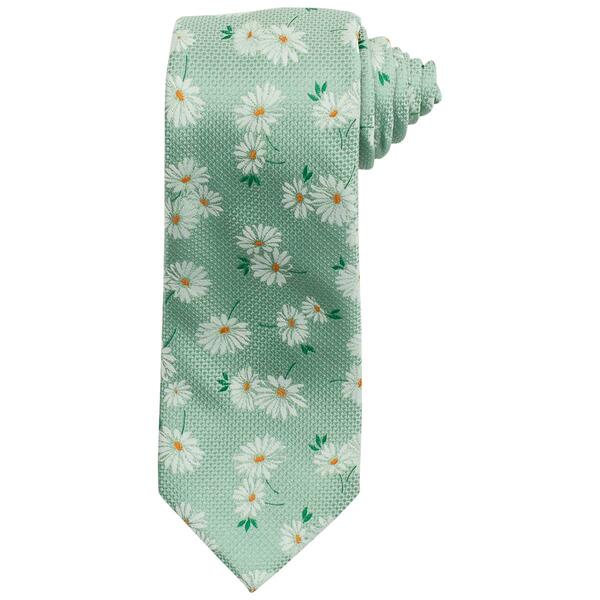 Mens John Henry&#40;R&#41; Large Daisy Floral Tie - image 