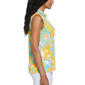 Womens Rafaella&#174; Sleeveless Floral Ribbed Polo - image 4