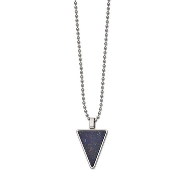 Mens Gentlemen's Classics&#40;tm&#41; Genuine Lapis Triangle Necklace - image 