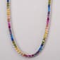 Splendere Sterling Silver & Rainbow Collar Necklace - image 1