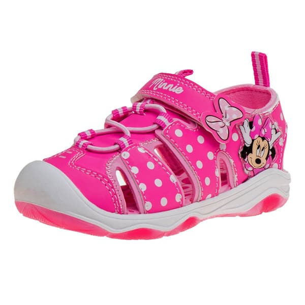 Little Girls Disney Minnie Mouse Closed Toe Sport Sandals - image 