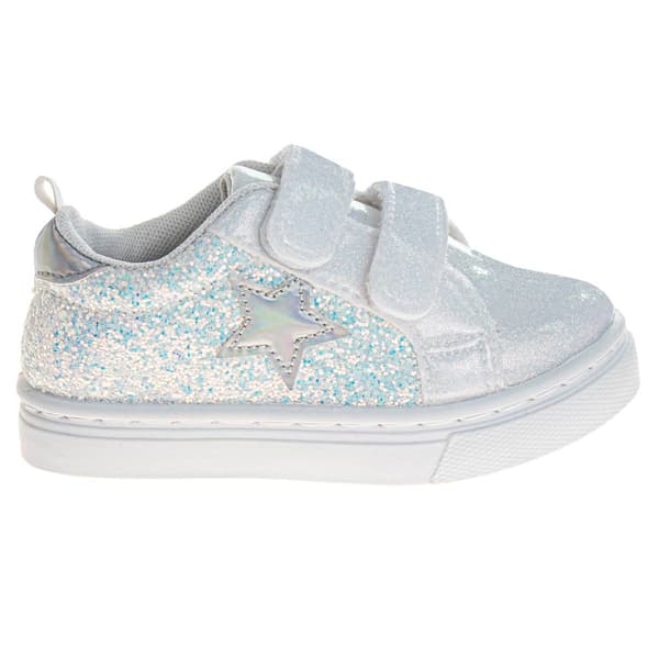 Little Girls Laura Ashley® Hook and Loop Glitter Fashion Sneakers