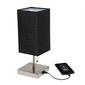 Simple Designs Petite Stick Lamp w/USB Port/Black Shade-Set of 2 - image 7