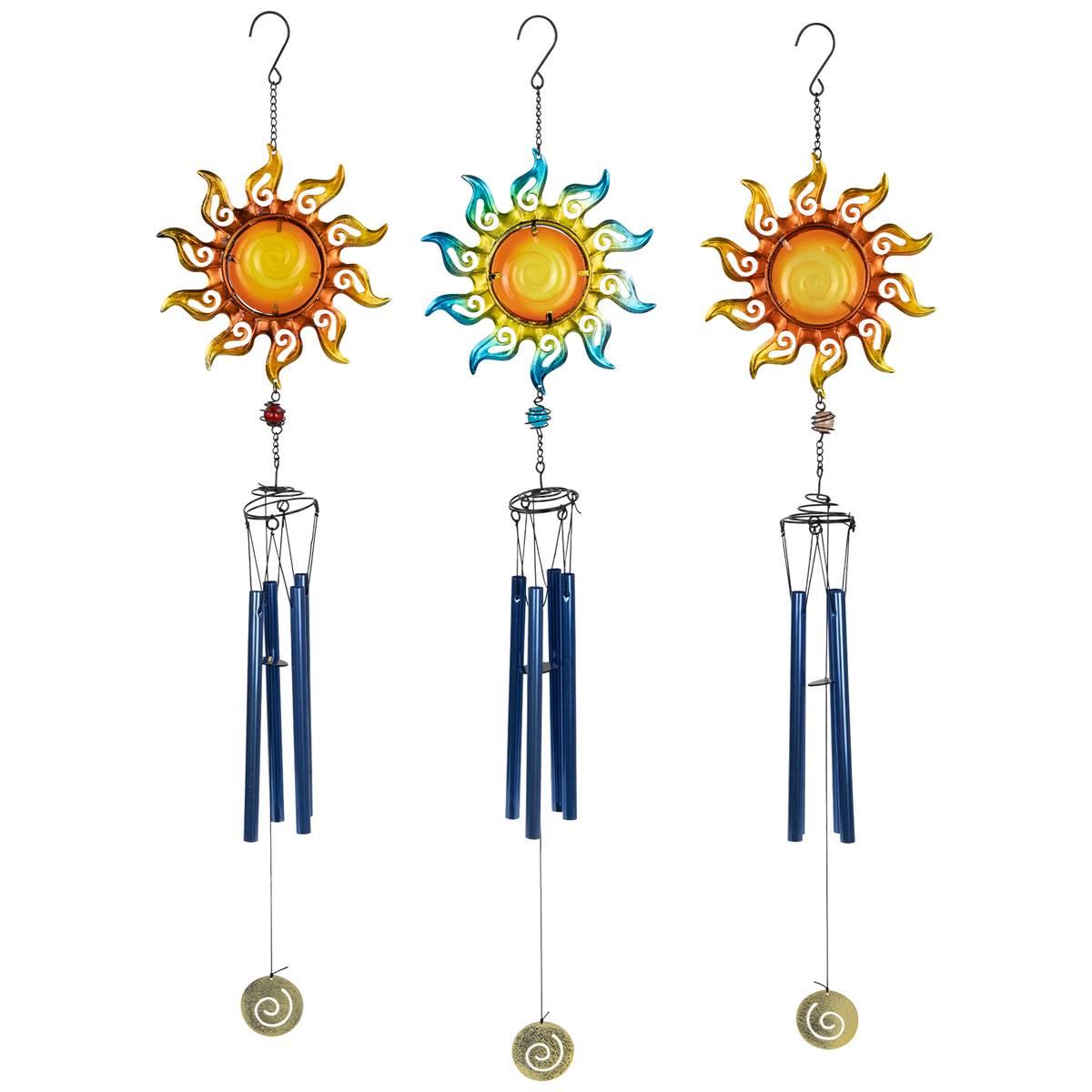 Open Video Modal for Northlight Seasonal Shining Suns Garden Windchimes - Set of 3
