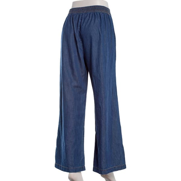 Juniors A. Byer Denim Pleated Wide Leg Pants