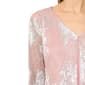 Womens MSK 3/4 Sleeve Floral Shimmer Flyaway Blouse - image 3