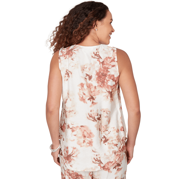 Petite Skye’s the Limit Blooming Pastels V Neck Floral Blouse