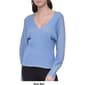 Womens DKNY Long Sleeve Transfer Rib V-Neck Sweater - image 4