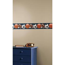 RoomMates(R) Sports Balls Blue Peel & Stick Border