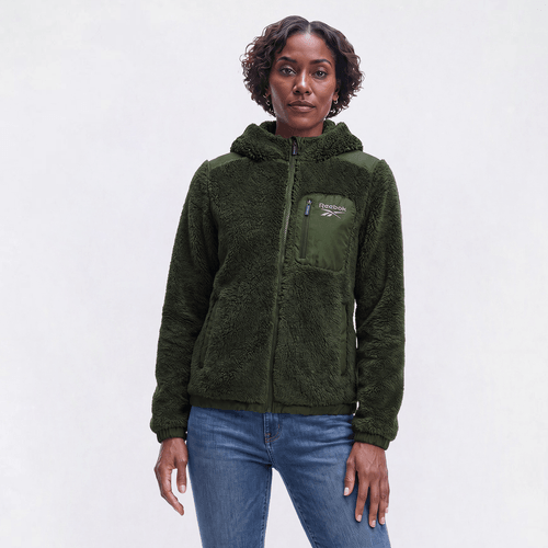 Womens Reebok® Double Fleece Jacket with Chest Zip Pocket