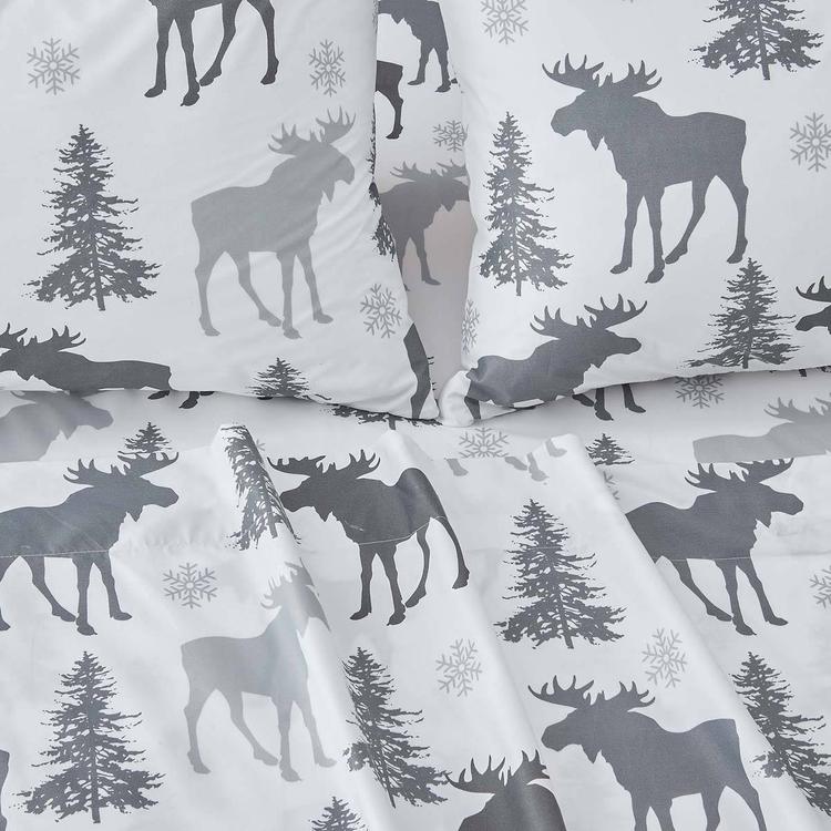 FreshFolds Mountain Ridge Moose Microfiber Sheet Set