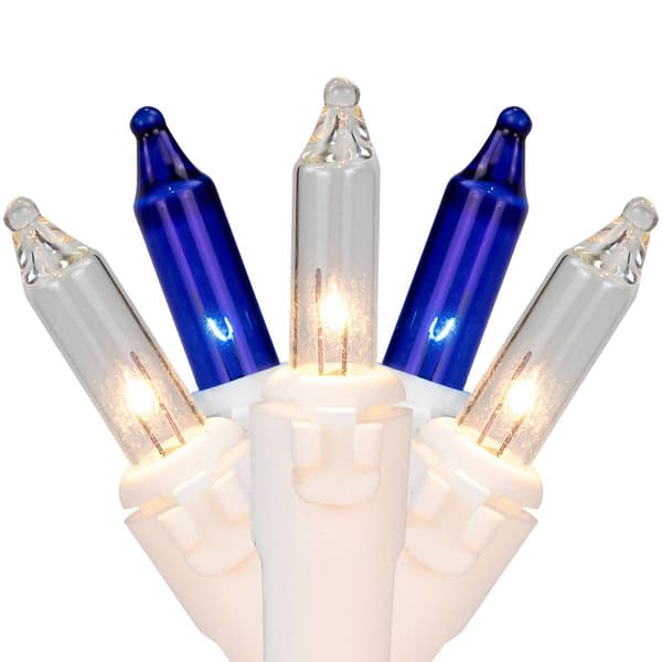 Northlight Seasonal 7ft. Blue/Clear Christmas Lights - White Wire