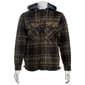 Mens Mountain Ridge Plaid Polar Fleece Jacket - Green Plaid - image 1