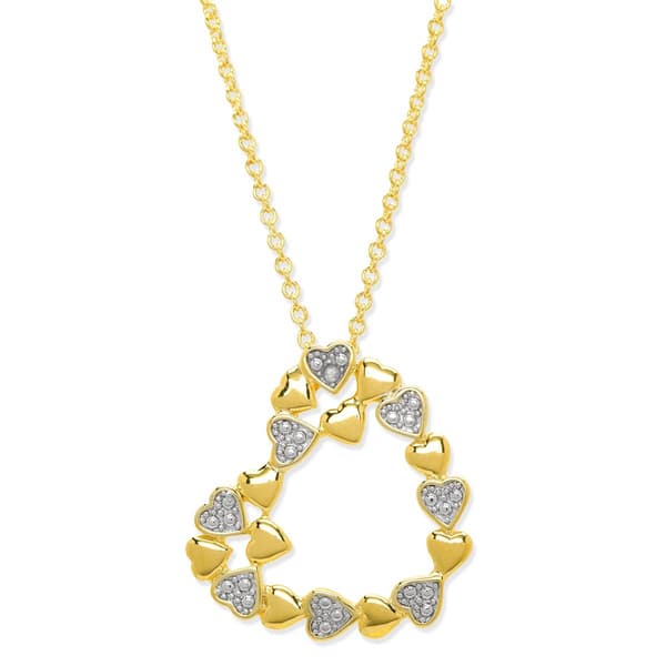 Accents by Gianni Argento Diamond Accent Heart Link Pendant - image 