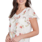 Womens Skye''s The Limit Spring Romance Flutter Sleeve Blouse - image 6