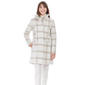 Womens Nine West Full Zip Faux Wool Plaid Coat - image 1