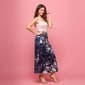 Womens 24/7 Comfort Apparel Navy Floral A Line Maxi Skirt - image 6