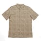Mens Campia Short Sleeve Geometric Button Down Shirt - Camel - image 1