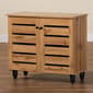 Baxton Studio Gisela Oak Brown Wood 2-Door Shoe Storage Cabinet - image 9
