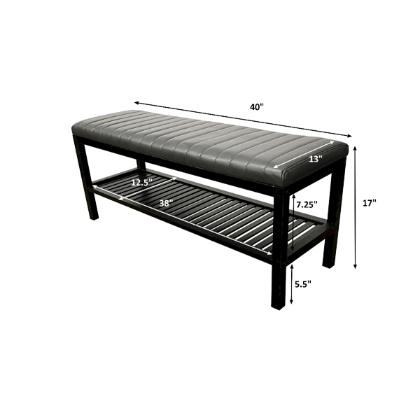 Fairway Avenue Home™ Bamboo Ribbed Padded 40in. Bench