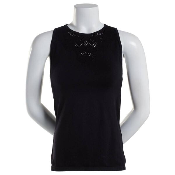 Womens French Laundry Lace Crochet Texture Seamless Tank Top - image 