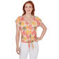 Plus Size Hearts of Palm A Touch of Tropical V-Neck Palm Leaf Top - image 1
