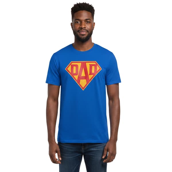Mens Dad Shield Short Sleeve Graphic Tee