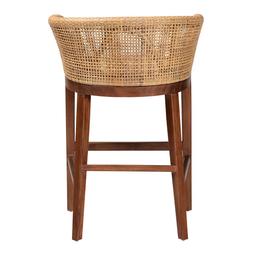 bali & pari Papua Modern Bohemian Acasia Wood Counter Stool