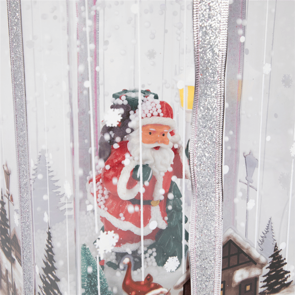 Northlight Musical Santa Snowing Gift Box Christmas Décor