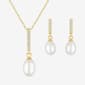 Gemstone Classics(tm) Lab Grown Sapphire Pearl Pendant & Earring Set - image 1