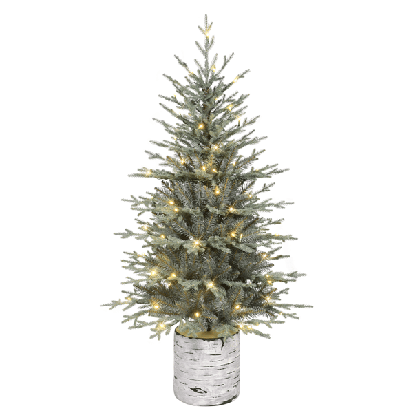 Puleo International 4.5ft. Pre-Lit Blue Potted Arctic Fir Tree - image 