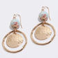 Ashley Cooper(tm) Hammered Disk/Bead/Waved Ring Drop Earrings - image 1