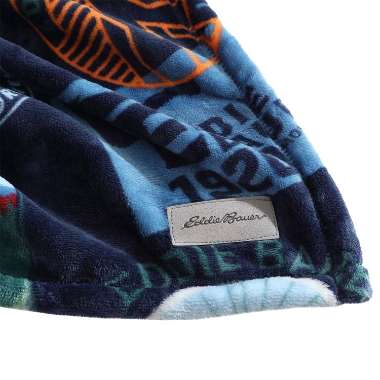 Eddie Bauer Stamps Ultra Soft Plush-Fleece Blanket