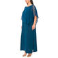 Plus Size MSK Rhinestone Trim X Back Evening Dress - image 3