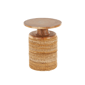 9th & Pike(R) Traditional Brown Banana Leaf Accent Table - image 1