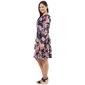 Womens Madison Leigh Long Sleeve Floral Hardware Neck Dress - image 4