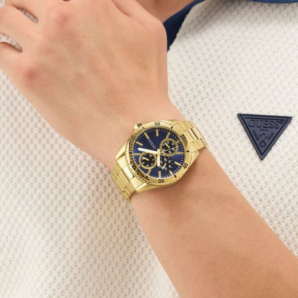 Mens Guess Blue Multi-Function Dial Watch - GW1061G2