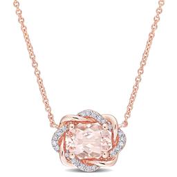 Gemstone Classics(tm) 10kt. Rose Gold Interlaced Necklace